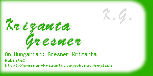 krizanta gresner business card